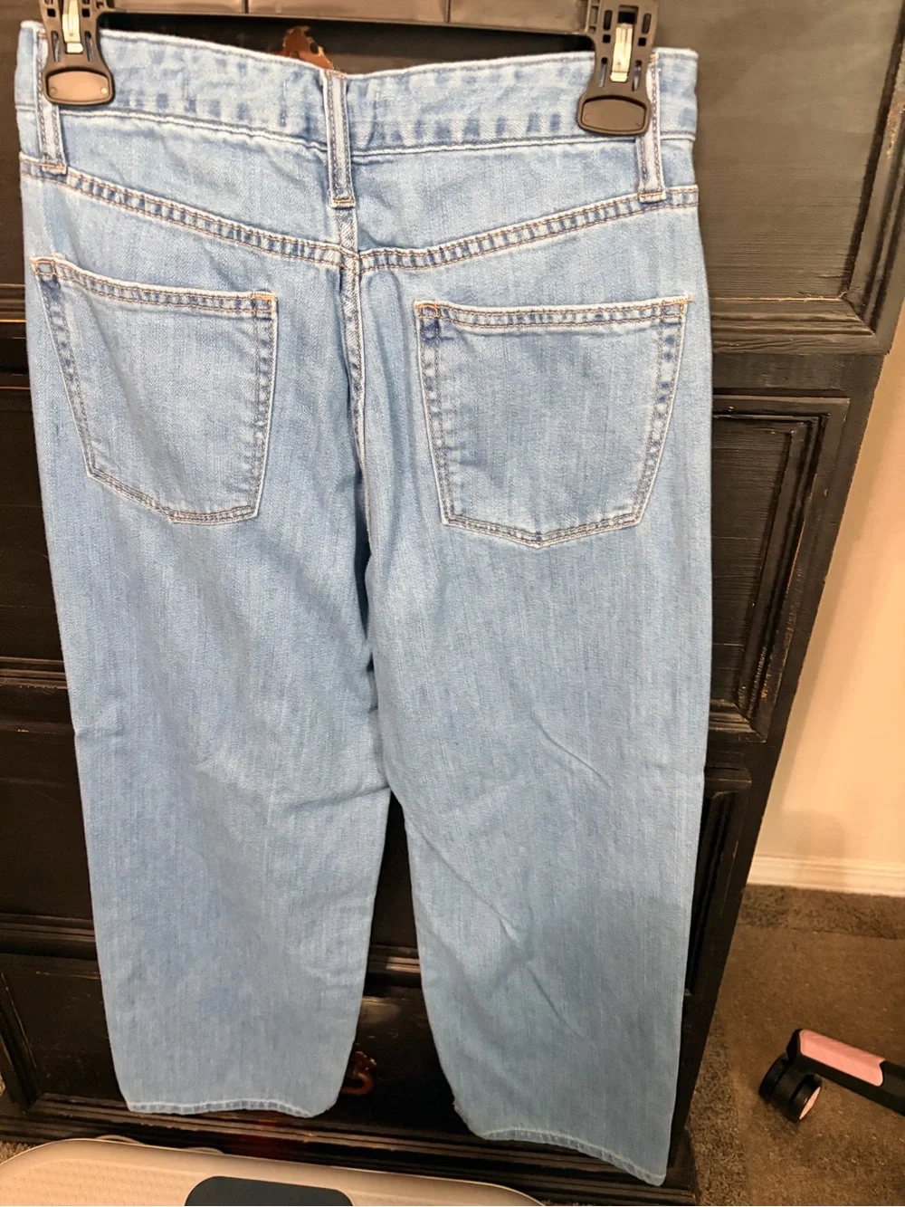 Oat New York Light Blue High-Rise Cropped Jeans